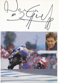 Wayne Gardner  1987  Weltmeister Motorrad Autogramm Karte  original signiert 