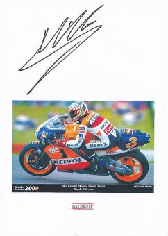 Alex Criville  Spanien  2 x Weltmeister Motorrad Autogramm Karte  original signiert 