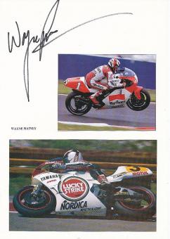 Wayne Rainey  USA  3 x  Weltmeister Motorrad Autogramm Karte  original signiert 