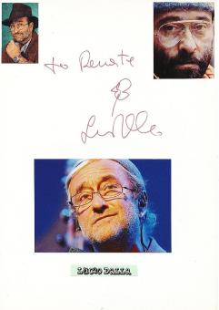 Lucio Dalla † 2012  Italien Musik Autogramm Karte original signiert 
