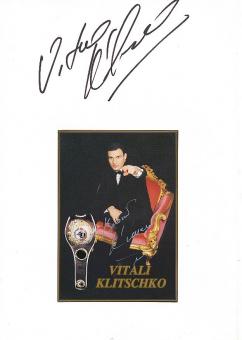 2  x  Vitali Klitschko  Ukraine Weltmeister  Boxen  Autogrammkarte + Blankokarte original signiert 