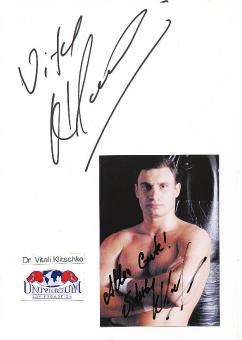 2  x  Vitali Klitschko  Ukraine Weltmeister  Boxen  Autogrammkarte + Blankokarte original signiert 