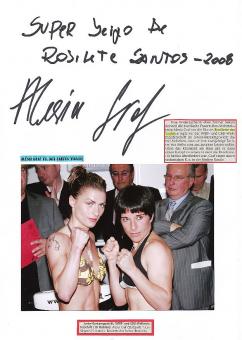 Rosillette dos Santos & Alesia Graf  Boxen  Autogramm Karte original signiert 