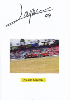 Nicolas Lapierre  Auto Motorsport  Autogramm Karte  original signiert 