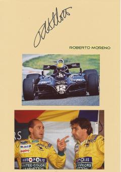 Roberto Moreno  Italien  Formel 1  Auto Motorsport  Autogramm Karte  original signiert 