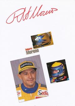 Roberto Moreno  Italien  Formel 1  Auto Motorsport  Autogramm Karte  original signiert 