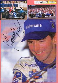 Damon Hill  GB  Formel 1  Auto Motorsport  Autogramm Bild original signiert 