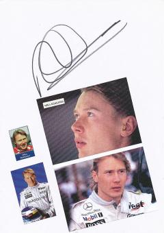 Mika Häkkinen  Finnland  Weltmeister  Formel 1  Auto Motorsport  Autogramm Karte  original signiert 