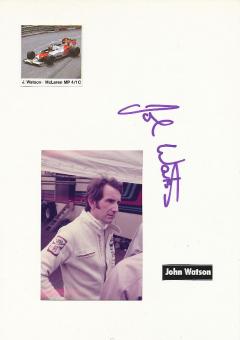 John Watson  Formel 1  Auto Motorsport  Autogramm Karte  original signiert 