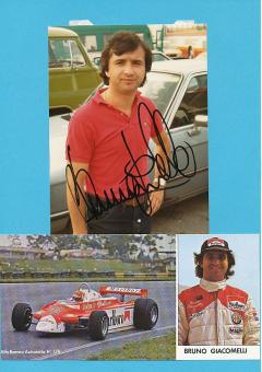 Bruno Giacomelli  Italien   Formel 1  Auto Motorsport  Autogramm Foto  original signiert 
