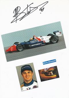 Mark Blundell  GB   Formel 1  Auto Motorsport  Autogramm Karte  original signiert 
