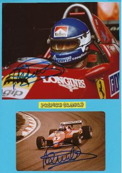 2  x  Patrick Tambay  Frankreich  Formel 1  Auto Motorsport  Autogramm Foto  original signiert 