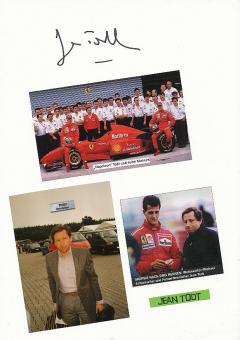Jean Todt  Teamchef Ferrari  Formel 1  Auto Motorsport  Autogramm Karte  original signiert 