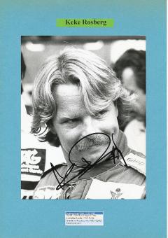 Keke Rosberg  FIN Weltmeister  Formel 1  Auto Motorsport  Autogramm Foto  original signiert 