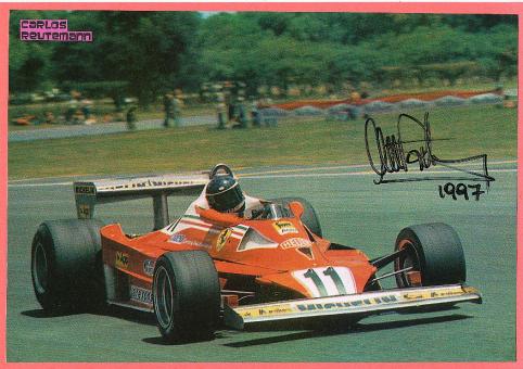 Carlos Reutemann † 2021 Argentinien  Formel 1  Auto Motorsport  Autogramm Foto  original signiert 
