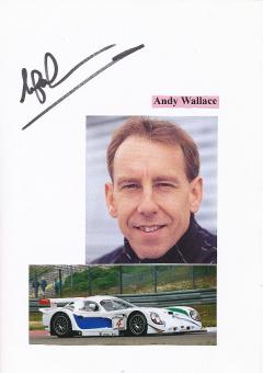 Andy Wallace  Auto Motorsport  Autogramm Karte  original signiert 