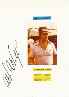 Walter Wolf  Racing  Auto Motorsport  Autogramm Karte  original signiert 