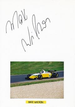 Max Wilson  Brasilien  Auto Motorsport  Autogramm Karte  original signiert 