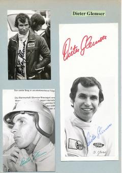 4  x  Dieter Glemser   Auto Motorsport  Autogramm Foto + Karte  original signiert 