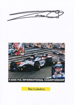 Bas Leinders   Auto Motorsport  Autogramm Karte  original signiert 