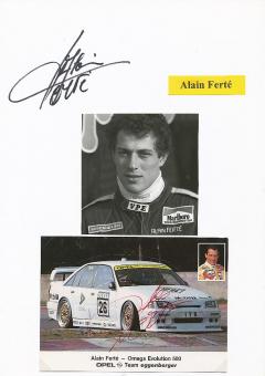 2  x  Alain Ferte  Auto Motorsport  Autogrammkarte + Karte  original signiert 