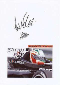 2  x  Antonio Felix da Costa   Auto Motorsport  Autogramm Foto + Karte  original signiert 