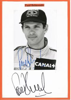 2  x  Paul Belmondo  Frankreich  Formel 1  Auto Motorsport  Autogramm Foto + Karte  original signiert 