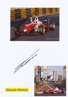 3  x  Edoardo Mortara  Auto Motorsport  Autogramm Foto + Karte  original signiert 
