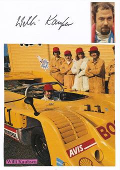 Willi Kauhsen   Auto Motorsport  Autogramm Karte  original signiert 