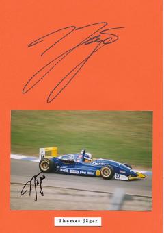 2  x  Thomas Jäger  Auto Motorsport  Autogramm Foto + Karte  original signiert 