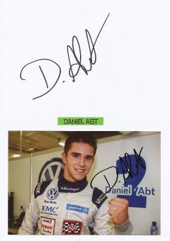 2  x  Daniel Abt  Auto Motorsport  Autogramm Foto + Karte  original signiert 