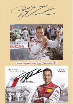 2  x  Timo Scheider  Audi  Auto Motorsport  Autogrammkarte + Karte  original signiert 