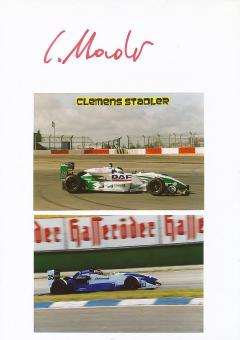 Clemens Stadler  Auto Motorsport  Autogramm Karte  original signiert 