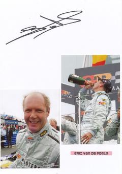 Eric van de Poele  Belgien Formel 1  Auto Motorsport  Autogramm Karte  original signiert 