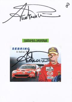 2  x  Andrea Piccini  Italien  Auto Motorsport  Autogrammkarte + Karte  original signiert 