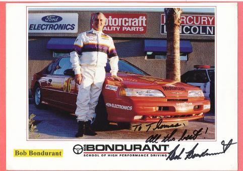 Bob Bondurant † 2021  Indy Car Auto Motorsport  Autogrammkarte  original signiert 