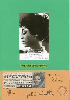2  x  Felicia Weathers  USA  Oper Klassik Musik Autogrammkarte +  Karte original signiert 