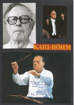 Karl Böhm † 1981  Dirigent  Oper Klassik Musik Autogramm  Bild original signiert 