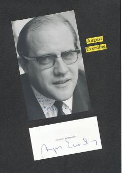 2  x  August Everding † 1999  Intendant Regisseur Oper Klassik Musik Autogramm Foto + Karte original signiert 