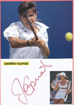 Jennifer Capriati  USA  Tennis Autogramm Karte original signiert 