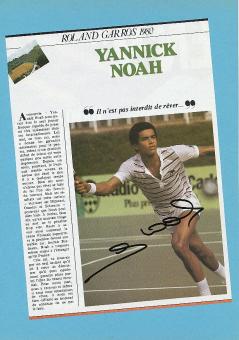 Yannick Noah  Frankreich  Tennis Autogramm Bild original signiert 
