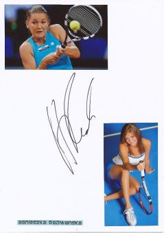 Agnieszka Radwanska  Polen  Tennis Autogramm Karte original signiert 