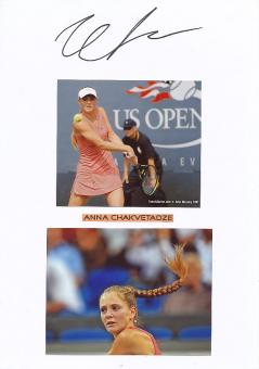 Anna Chakvetadze  Tennis Autogramm Karte original signiert 