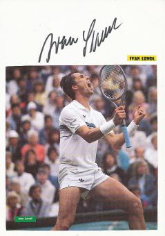 Ivan Lendl  USA   Tennis Autogramm Karte original signiert 