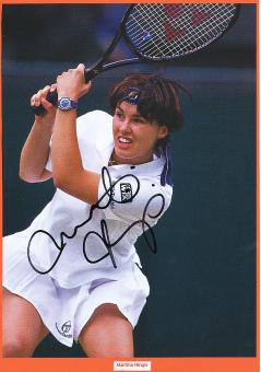 Martina Hingis  Schweiz  Tennis Autogramm Bild original signiert 