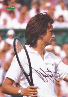 Henri Leconte  Frankreich  Tennis Autogramm Bild original signiert 