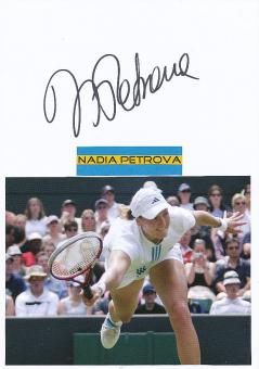 Nadia Petrova  Rußland  Tennis Autogramm Karte original signiert 