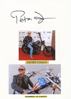 Peter Fonda † 2019  USA  Film & TV Autogramm Karte original signiert 