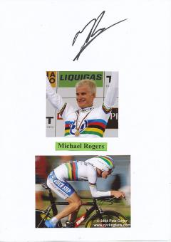Michael Rogers  Australien Radsport Karte original signiert 