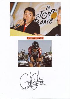 Carlos Sastre  ESP Tour de France Sieger 2008  Radsport Autogramm Karte original signiert 